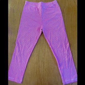 Striped Red and White Girls’ Crapi Leggings - Tea Collection